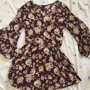 AEO Floral Wrap Dress